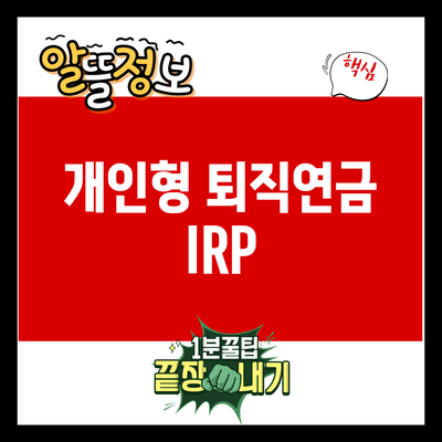 개인형 퇴직연금 IRP