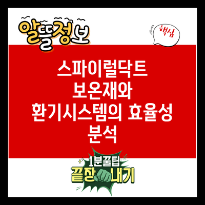 스파이럴닥트 보온재와 환기시스템의 효율성 분석