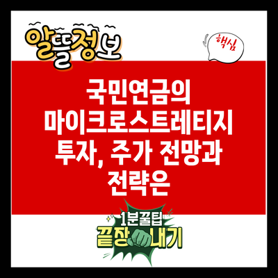 국민연금의 마이크로스트레티지 투자, 주가 전망과 전략은?