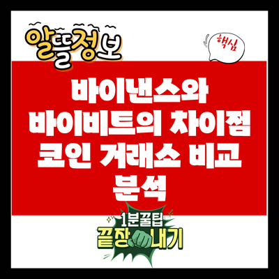 바이낸스와 바이비트의 차이점: 코인 거래소 비교 분석