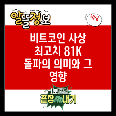 비트코인 사상 최고치 81K 돌파의 의미와 그 영향