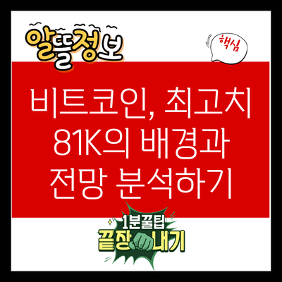 비트코인, 최고치 81K의 배경과 전망 분석하기